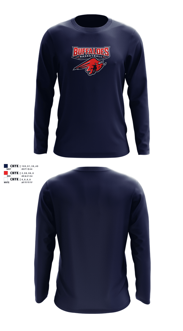 Long Sleeve Performance Shirt, Illinois Buffaloes, Men's Basketball, Teamtime, Team time, sublimation, custom sports apparel, team uniforms, spirit wear, spiritwear, sports uniforms, custom shirts, team store, custom team store, fundraiser sports, apparel fundraiser