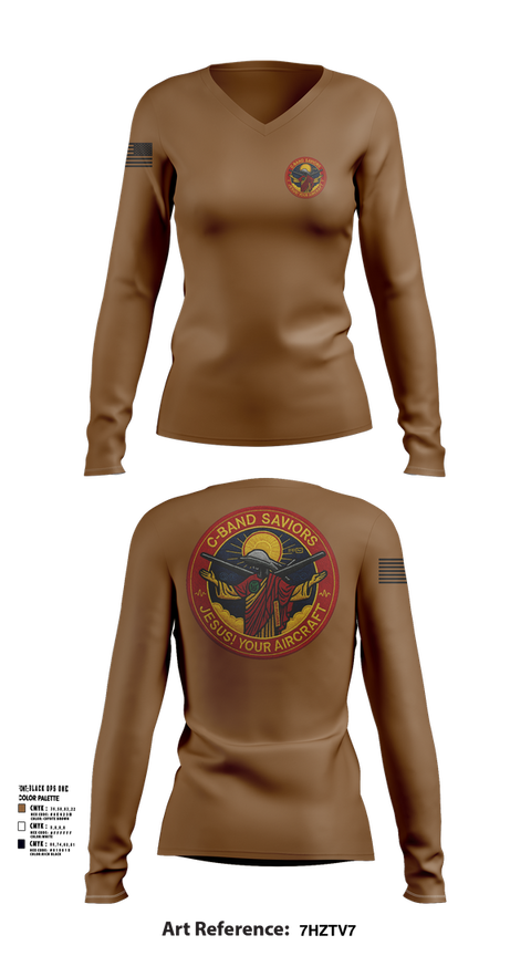Womens Long Sleeve Vneck Shirt, 174th, , Teamtime, Team time, sublimation, custom sports apparel, team uniforms, spirit wear, spiritwear, sports uniforms, custom shirts, team store, custom team store, fundraiser sports, apparel fundraiser