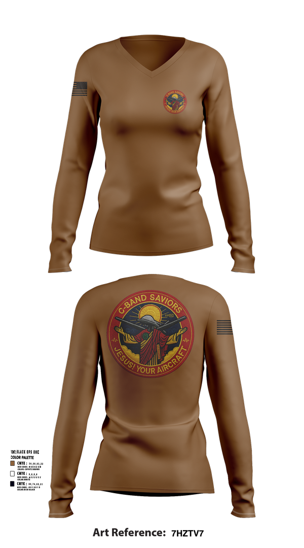 Womens Long Sleeve Vneck Shirt, 174th, , Teamtime, Team time, sublimation, custom sports apparel, team uniforms, spirit wear, spiritwear, sports uniforms, custom shirts, team store, custom team store, fundraiser sports, apparel fundraiser