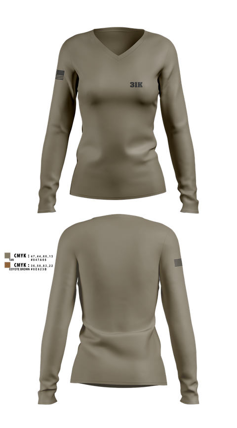 Womens Long Sleeve Vneck Shirt, 31K, , Teamtime, Team time, sublimation, custom sports apparel, team uniforms, spirit wear, spiritwear, sports uniforms, custom shirts, team store, custom team store, fundraiser sports, apparel fundraiser