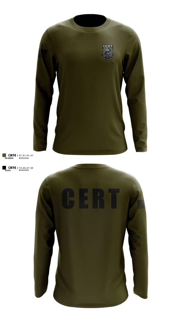 Long Sleeve Performance Shirt, Chester County Prison Emergency Response Team CERT, Police, Teamtime, Team time, sublimation, custom sports apparel, team uniforms, spirit wear, spiritwear, sports uniforms, custom shirts, team store, custom team store, fundraiser sports, apparel fundraiser