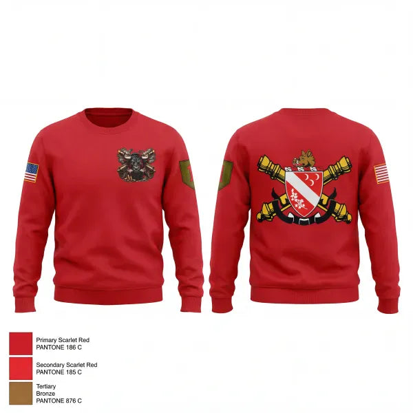 Crew Neck Sweatshirt, Bravo battery 1-7FA, Army, Teamtime, Team time, sublimation, custom sports apparel, team uniforms, spirit wear, spiritwear, sports uniforms, custom shirts, team store, custom team store, fundraiser sports, apparel fundraiser