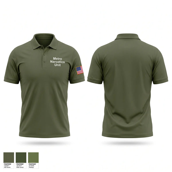 Short Sleeve Performance Polo, Metro Narcotics Unit, Police, Teamtime, Team time, sublimation, custom sports apparel, team uniforms, spirit wear, spiritwear, sports uniforms, custom shirts, team store, custom team store, fundraiser sports, apparel fundraiser