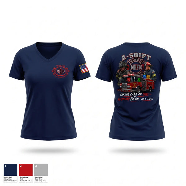 Womens Short Sleeve Vneck Shirt, Mars Hill, Fire Department, Teamtime, Team time, sublimation, custom sports apparel, team uniforms, spirit wear, spiritwear, sports uniforms, custom shirts, team store, custom team store, fundraiser sports, apparel fundraiser
