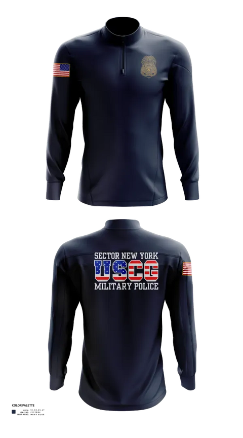 Quarter Zip Jacket, Sector New York Security Forces, Coast Guard, Teamtime, Team time, sublimation, custom sports apparel, team uniforms, spirit wear, spiritwear, sports uniforms, custom shirts, team store, custom team store, fundraiser sports, apparel fundraiser