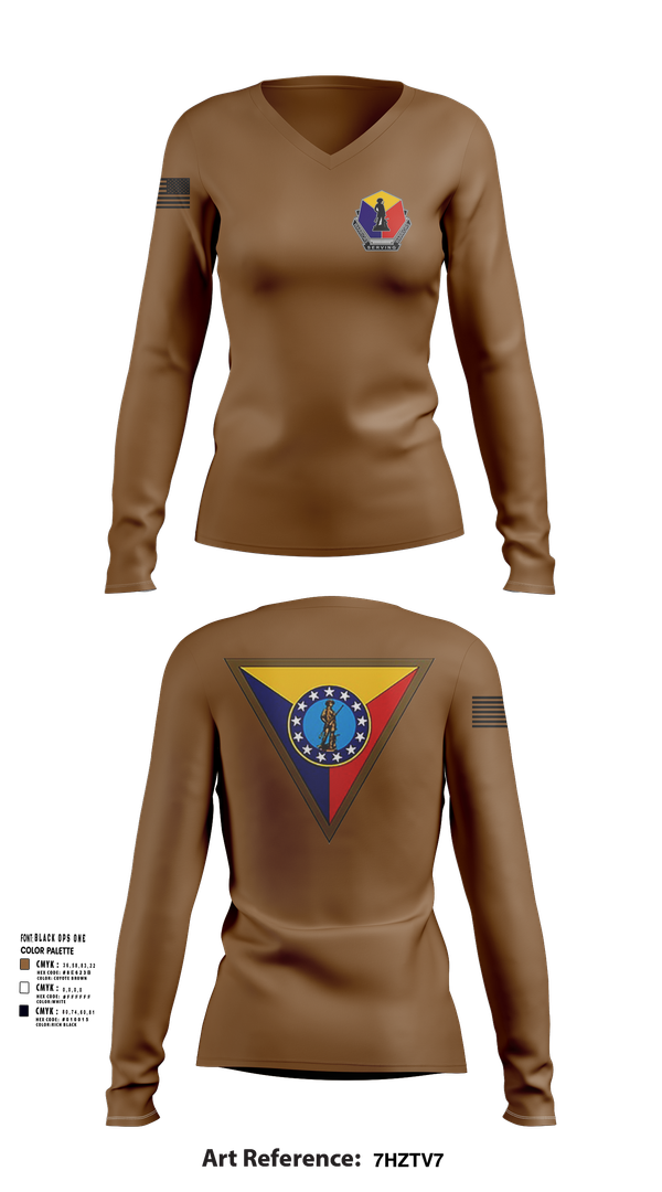 Womens Long Sleeve Vneck Shirt, MDARNG TRAINING CENTER, , Teamtime, Team time, sublimation, custom sports apparel, team uniforms, spirit wear, spiritwear, sports uniforms, custom shirts, team store, custom team store, fundraiser sports, apparel fundraiser