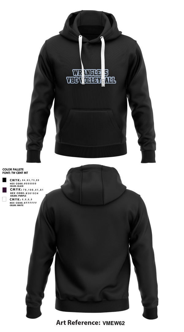 Hoodie, Wranglers VBC, Women's Volleyball, Teamtime, Team time, sublimation, custom sports apparel, team uniforms, spirit wear, spiritwear, sports uniforms, custom shirts, team store, custom team store, fundraiser sports, apparel fundraiser