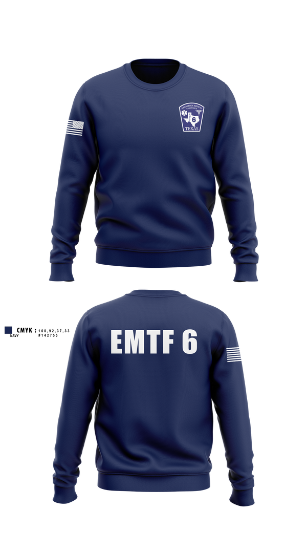 Crew Neck Sweatshirt, Texas Emergency Medical Task Force, EMS/EMT, Teamtime, Team time, sublimation, custom sports apparel, team uniforms, spirit wear, spiritwear, sports uniforms, custom shirts, team store, custom team store, fundraiser sports, apparel fundraiser