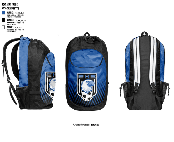Gear Bag, Exeter Township High School Boys Soccer, Men's Soccer, Teamtime, Team time, sublimation, custom sports apparel, team uniforms, spirit wear, spiritwear, sports uniforms, custom shirts, team store, custom team store, fundraiser sports, apparel fundraiser