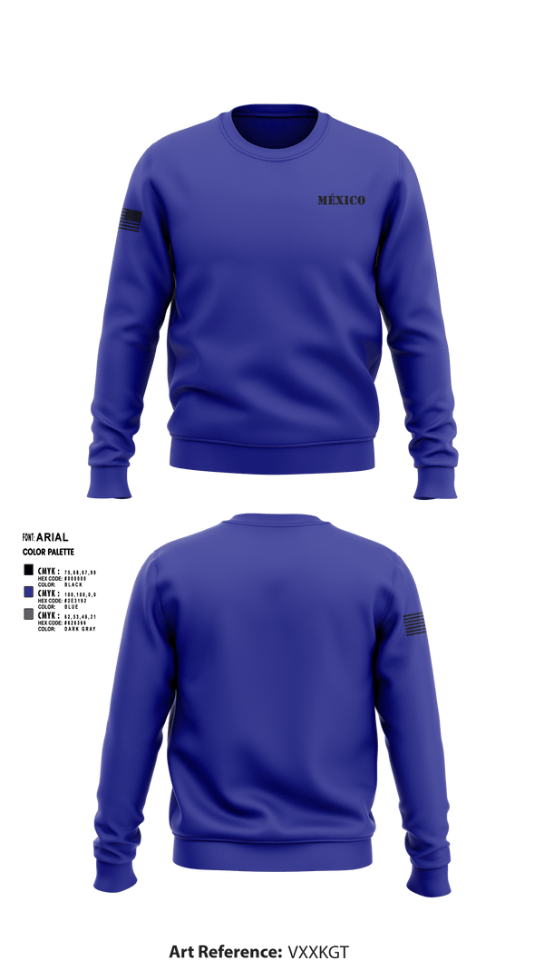Crew Neck Sweatshirt, México, Army, Teamtime, Team time, sublimation, custom sports apparel, team uniforms, spirit wear, spiritwear, sports uniforms, custom shirts, team store, custom team store, fundraiser sports, apparel fundraiser