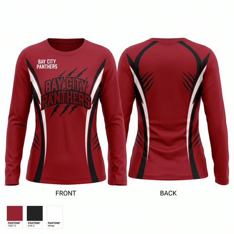 Long Sleeve Performance Shirt, Bay city panthers, Softball, Teamtime, Team time, sublimation, custom sports apparel, team uniforms, spirit wear, spiritwear, sports uniforms, custom shirts, team store, custom team store, fundraiser sports, apparel fundraiser