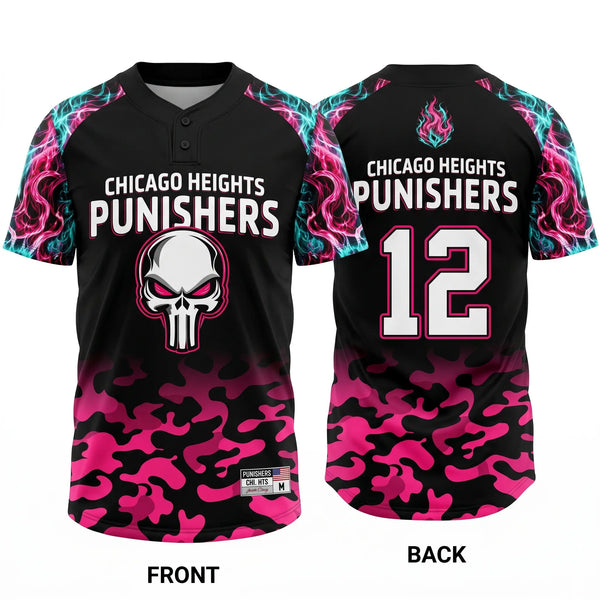 Short Sleeve Performance Polo, Chicago Heights Punishers, Softball, Teamtime, Team time, sublimation, custom sports apparel, team uniforms, spirit wear, spiritwear, sports uniforms, custom shirts, team store, custom team store, fundraiser sports, apparel fundraiser