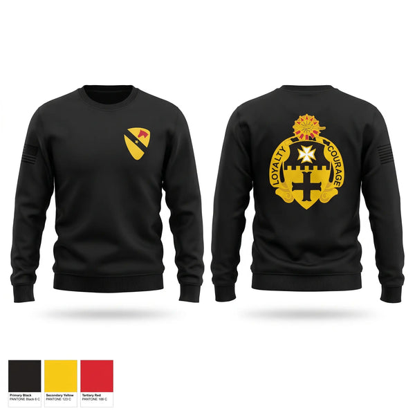 Crew Neck Sweatshirt, 2-5 Cav Lancers, Army, Teamtime, Team time, sublimation, custom sports apparel, team uniforms, spirit wear, spiritwear, sports uniforms, custom shirts, team store, custom team store, fundraiser sports, apparel fundraiser