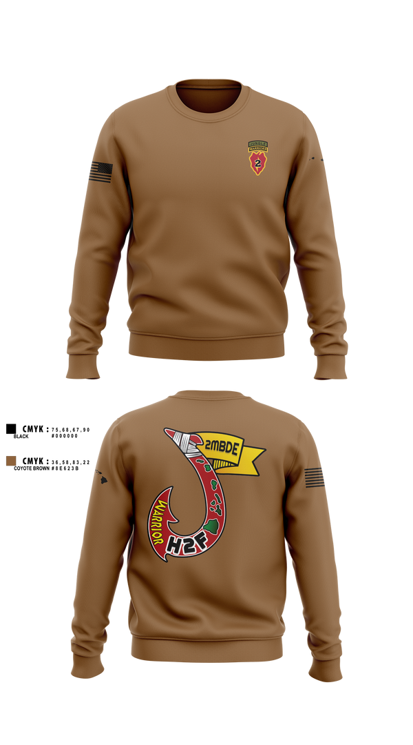 Crew Neck Sweatshirt, H2F, 2nd Mobile Brigade, 25th Infantry Division, Army, Teamtime, Team time, sublimation, custom sports apparel, team uniforms, spirit wear, spiritwear, sports uniforms, custom shirts, team store, custom team store, fundraiser sports, apparel fundraiser