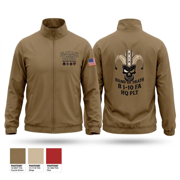Windbreaker, Blackjack 1-10FA, Army, Teamtime, Team time, sublimation, custom sports apparel, team uniforms, spirit wear, spiritwear, sports uniforms, custom shirts, team store, custom team store, fundraiser sports, apparel fundraiser