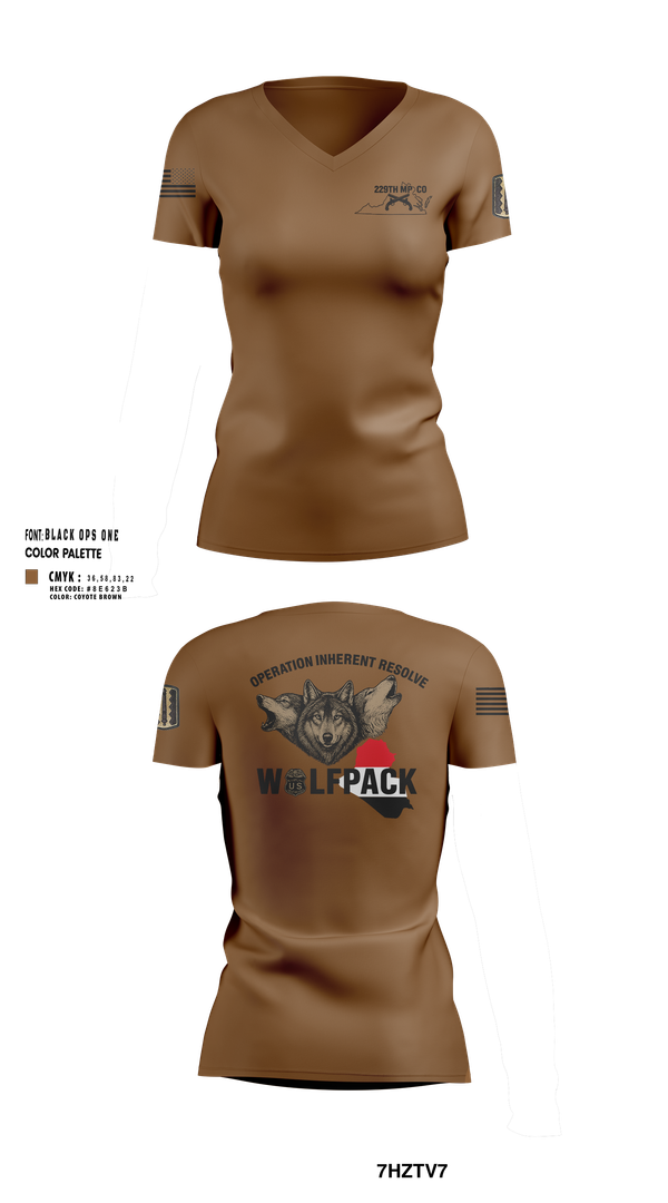 Womens Short Sleeve Vneck Shirt, 229TH MP CO, , Teamtime, Team time, sublimation, custom sports apparel, team uniforms, spirit wear, spiritwear, sports uniforms, custom shirts, team store, custom team store, fundraiser sports, apparel fundraiser