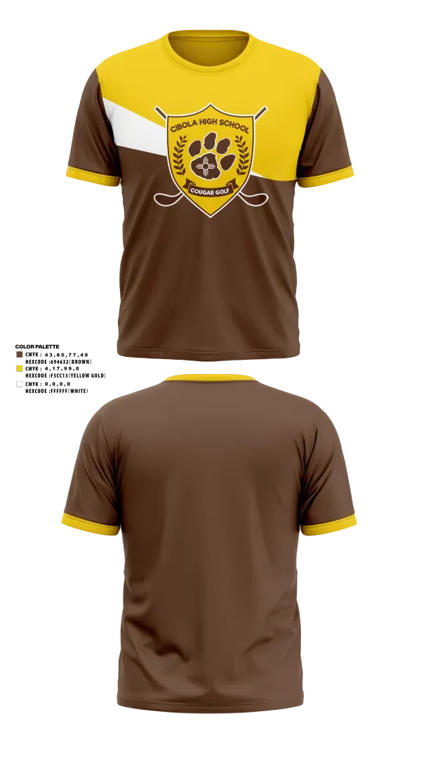 Short Sleeve Performance Shirt, Cibola High School Golf, Golf, Teamtime, Team time, sublimation, custom sports apparel, team uniforms, spirit wear, spiritwear, sports uniforms, custom shirts, team store, custom team store, fundraiser sports, apparel fundraiser