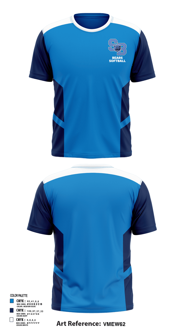 Short Sleeve Performance Shirt, Bears, Softball, Teamtime, Team time, sublimation, custom sports apparel, team uniforms, spirit wear, spiritwear, sports uniforms, custom shirts, team store, custom team store, fundraiser sports, apparel fundraiser