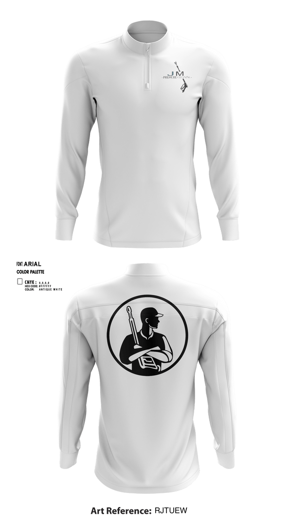 Quarter Zip Jacket, JM Pressure CleaningJM Pressure Cleaning, , Teamtime, Team time, sublimation, custom sports apparel, team uniforms, spirit wear, spiritwear, sports uniforms, custom shirts, team store, custom team store, fundraiser sports, apparel fundraiser