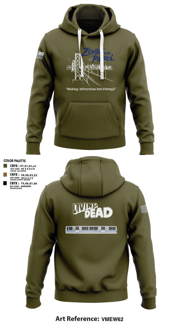 Hoodie, Inversed CrewBART PD Fugitive Task Force, Police, Teamtime, Team time, sublimation, custom sports apparel, team uniforms, spirit wear, spiritwear, sports uniforms, custom shirts, team store, custom team store, fundraiser sports, apparel fundraiser