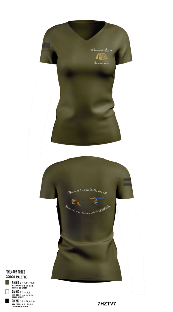Women's Short Sleeve Vneck Shirt, AOB-S, Army, Teamtime, Team time, sublimation, custom sports apparel, team uniforms, spirit wear, spiritwear, sports uniforms, custom shirts, team store, custom team store, fundraiser sports, apparel fundraiser