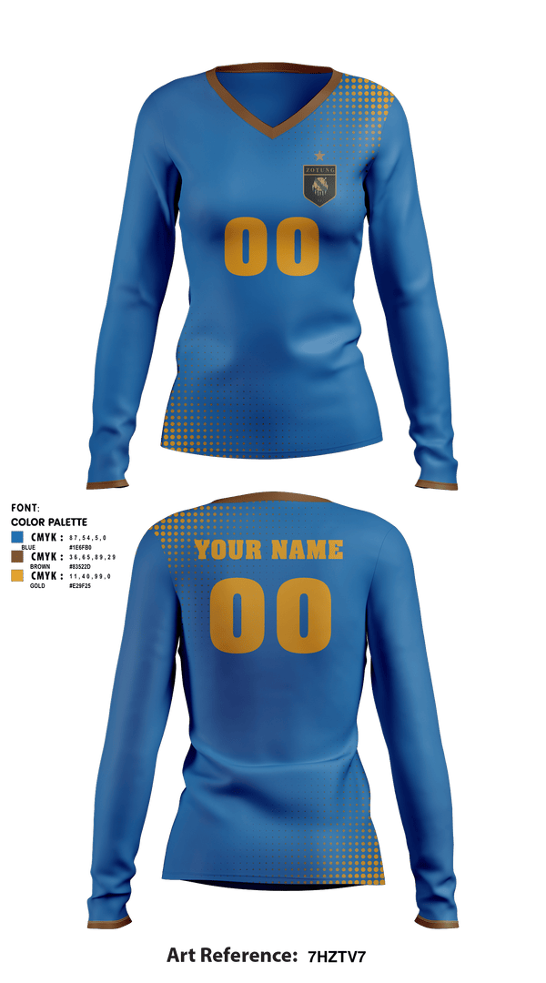 Women's Long Sleeve Vneck Shirt, Oklahoma Zotung Volleyball Club, Women's Volleyball, Teamtime, Team time, sublimation, custom sports apparel, team uniforms, spirit wear, spiritwear, sports uniforms, custom shirts, team store, custom team store, fundraiser sports, apparel fundraiser