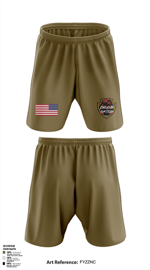 Athletic Shorts With Pockets, Bravo Bulldawgs, Army, Teamtime, Team time, sublimation, custom sports apparel, team uniforms, spirit wear, spiritwear, sports uniforms, custom shirts, team store, custom team store, fundraiser sports, apparel fundraiser