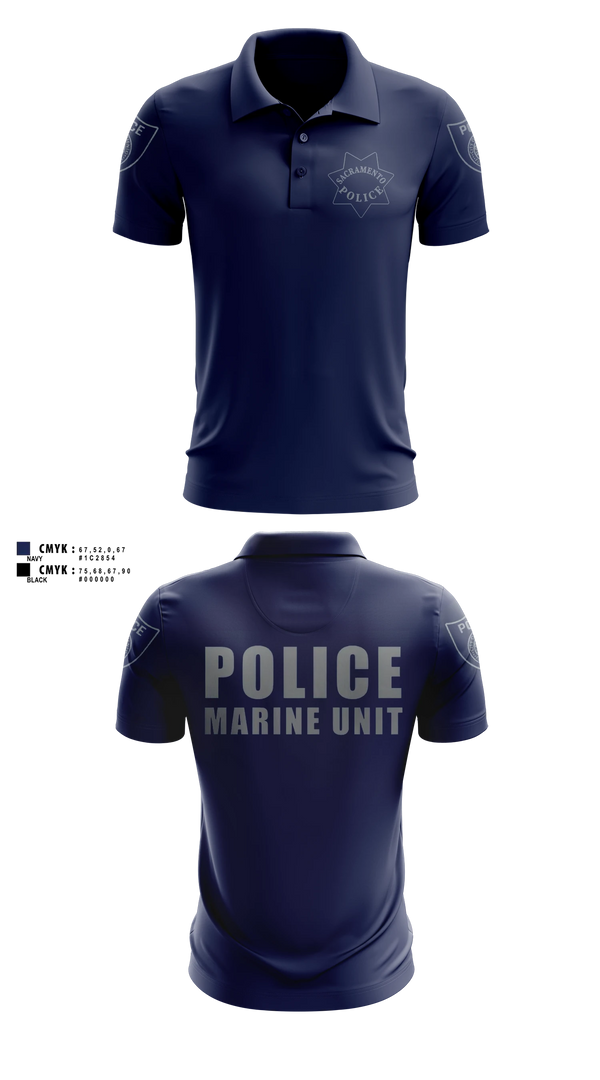 Short Sleeve Performance Polo, Sacramento Police Marine Unit, Police, Teamtime, Team time, sublimation, custom sports apparel, team uniforms, spirit wear, spiritwear, sports uniforms, custom shirts, team store, custom team store, fundraiser sports, apparel fundraiser