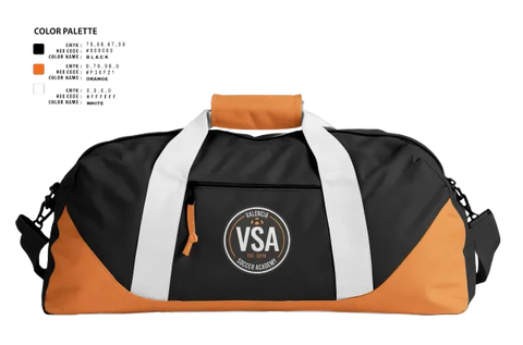 Duffle Bag, Valencia Soccer Academy, Men's Soccer, Teamtime, Team time, sublimation, custom sports apparel, team uniforms, spirit wear, spiritwear, sports uniforms, custom shirts, team store, custom team store, fundraiser sports, apparel fundraiser