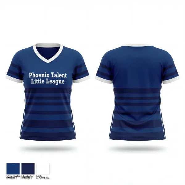 Womens Short Sleeve Vneck Shirt, Phoenix Talent Little League, Baseball, Teamtime, Team time, sublimation, custom sports apparel, team uniforms, spirit wear, spiritwear, sports uniforms, custom shirts, team store, custom team store, fundraiser sports, apparel fundraiser