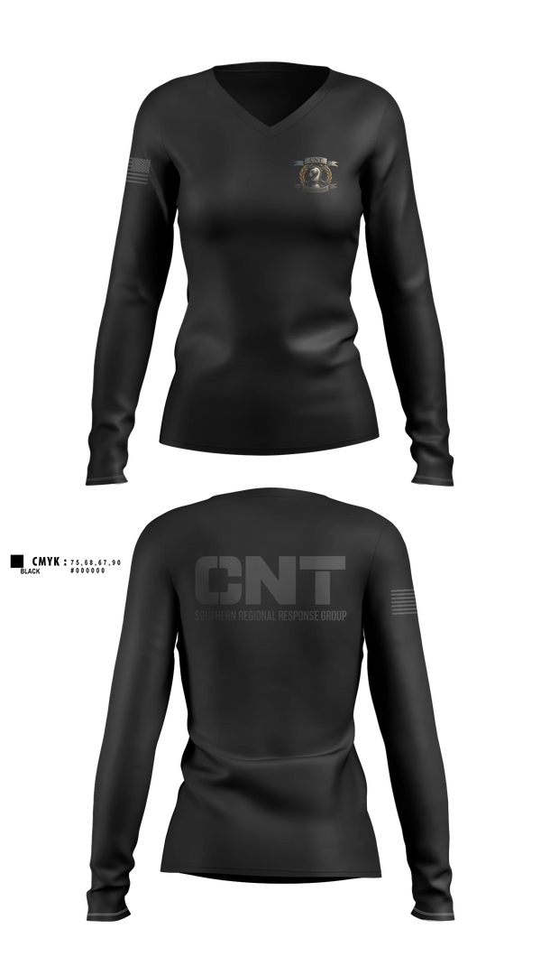 Womens Long Sleeve Vneck Shirt, Southern Regional Response Group, Police, Teamtime, Team time, sublimation, custom sports apparel, team uniforms, spirit wear, spiritwear, sports uniforms, custom shirts, team store, custom team store, fundraiser sports, apparel fundraiser