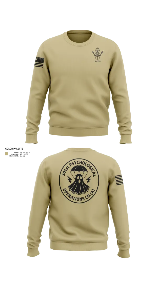Crew Neck Sweatshirt, 301, Army, Teamtime, Team time, sublimation, custom sports apparel, team uniforms, spirit wear, spiritwear, sports uniforms, custom shirts, team store, custom team store, fundraiser sports, apparel fundraiser