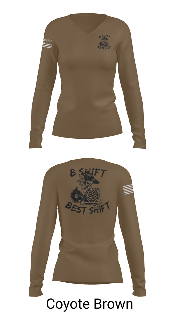 Womens Long Sleeve Vneck Shirt, 812 CES (B shift), Air Force, Teamtime, Team time, sublimation, custom sports apparel, team uniforms, spirit wear, spiritwear, sports uniforms, custom shirts, team store, custom team store, fundraiser sports, apparel fundraiser