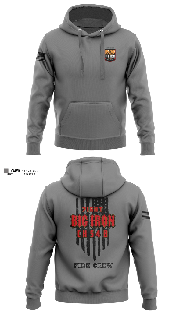Hoodie, Big Iron, Fire Department, Teamtime, Team time, sublimation, custom sports apparel, team uniforms, spirit wear, spiritwear, sports uniforms, custom shirts, team store, custom team store, fundraiser sports, apparel fundraiser