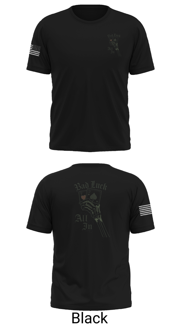 Short Sleeve Performance Shirt, 4th plt bad luck, Army, Teamtime, Team time, sublimation, custom sports apparel, team uniforms, spirit wear, spiritwear, sports uniforms, custom shirts, team store, custom team store, fundraiser sports, apparel fundraiser