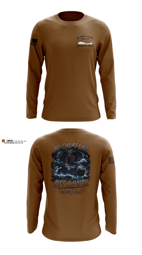 Long Sleeve Performance Shirt, MSV(L) 01, Army, Teamtime, Team time, sublimation, custom sports apparel, team uniforms, spirit wear, spiritwear, sports uniforms, custom shirts, team store, custom team store, fundraiser sports, apparel fundraiser