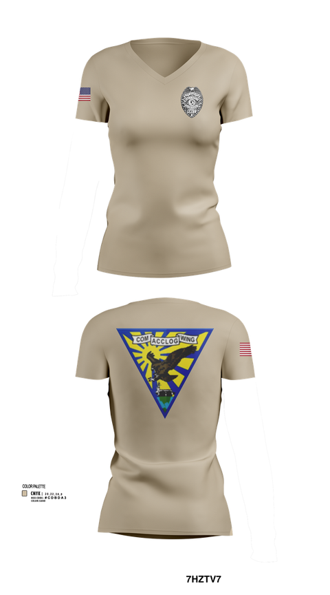 Womens Short Sleeve Vneck Shirt, ACCLOGWING SECURITY, , Teamtime, Team time, sublimation, custom sports apparel, team uniforms, spirit wear, spiritwear, sports uniforms, custom shirts, team store, custom team store, fundraiser sports, apparel fundraiser