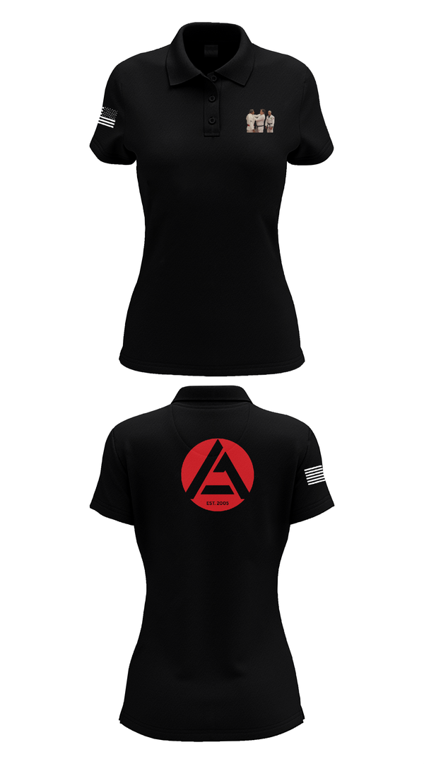 Womens Short Sleeve Performance Polo, Gracie JiuJitsu Athens, , Teamtime, Team time, sublimation, custom sports apparel, team uniforms, spirit wear, spiritwear, sports uniforms, custom shirts, team store, custom team store, fundraiser sports, apparel fundraiser