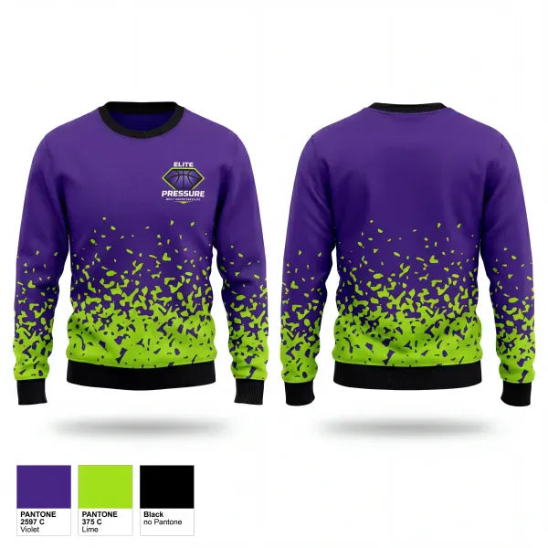 Crew Neck Sweatshirt, Elite Pressure, Men's Basketball, Teamtime, Team time, sublimation, custom sports apparel, team uniforms, spirit wear, spiritwear, sports uniforms, custom shirts, team store, custom team store, fundraiser sports, apparel fundraiser