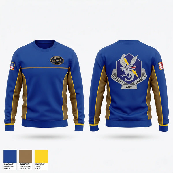Crew Neck Sweatshirt, 83d Chemical Battalion, Army, Teamtime, Team time, sublimation, custom sports apparel, team uniforms, spirit wear, spiritwear, sports uniforms, custom shirts, team store, custom team store, fundraiser sports, apparel fundraiser