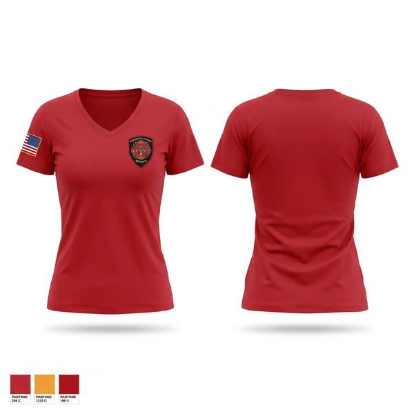 Womens Short Sleeve Vneck Shirt, Western Fire, Fire Department, Teamtime, Team time, sublimation, custom sports apparel, team uniforms, spirit wear, spiritwear, sports uniforms, custom shirts, team store, custom team store, fundraiser sports, apparel fundraiser