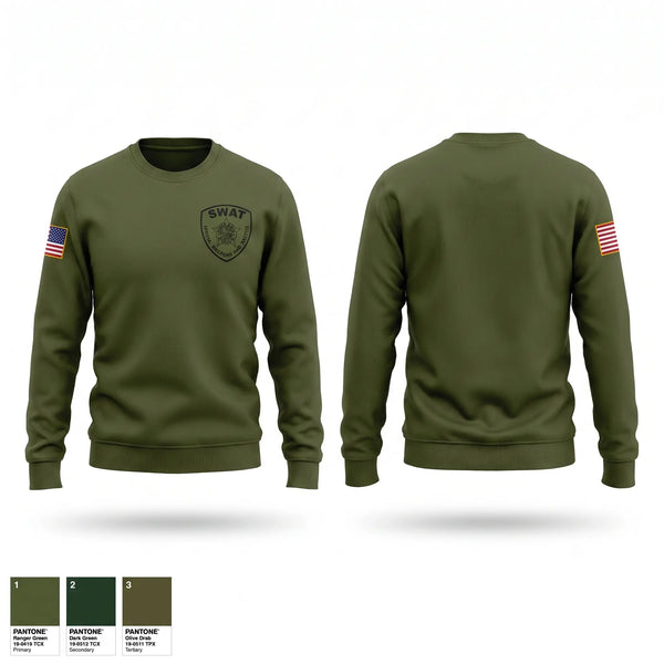 Crew Neck Sweatshirt, Chicago Police SWAT, Police, Teamtime, Team time, sublimation, custom sports apparel, team uniforms, spirit wear, spiritwear, sports uniforms, custom shirts, team store, custom team store, fundraiser sports, apparel fundraiser