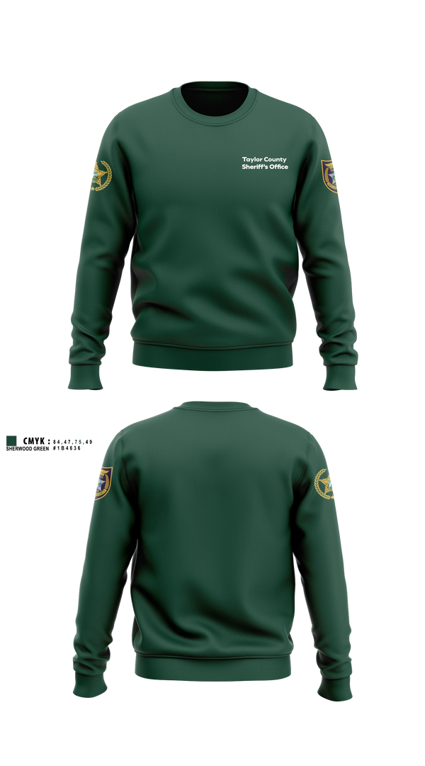 Crew Neck Sweatshirt, Taylor County Sheriff’s Office, Police, Teamtime, Team time, sublimation, custom sports apparel, team uniforms, spirit wear, spiritwear, sports uniforms, custom shirts, team store, custom team store, fundraiser sports, apparel fundraiser
