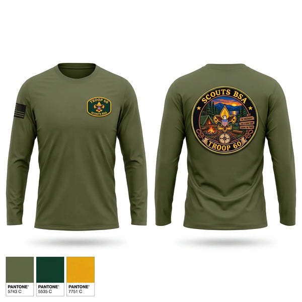 Long Sleeve Performance Shirt, Troup 60, Fire Department, Teamtime, Team time, sublimation, custom sports apparel, team uniforms, spirit wear, spiritwear, sports uniforms, custom shirts, team store, custom team store, fundraiser sports, apparel fundraiser