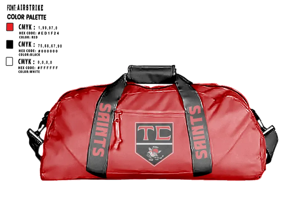 Duffle Bag, Tri County Saints, Ice Hockey, Teamtime, Team time, sublimation, custom sports apparel, team uniforms, spirit wear, spiritwear, sports uniforms, custom shirts, team store, custom team store, fundraiser sports, apparel fundraiser