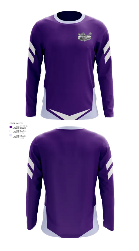 Long Sleeve Performance Shirt, Windsor senior's, Men's Lacrosse, Teamtime, Team time, sublimation, custom sports apparel, team uniforms, spirit wear, spiritwear, sports uniforms, custom shirts, team store, custom team store, fundraiser sports, apparel fundraiser