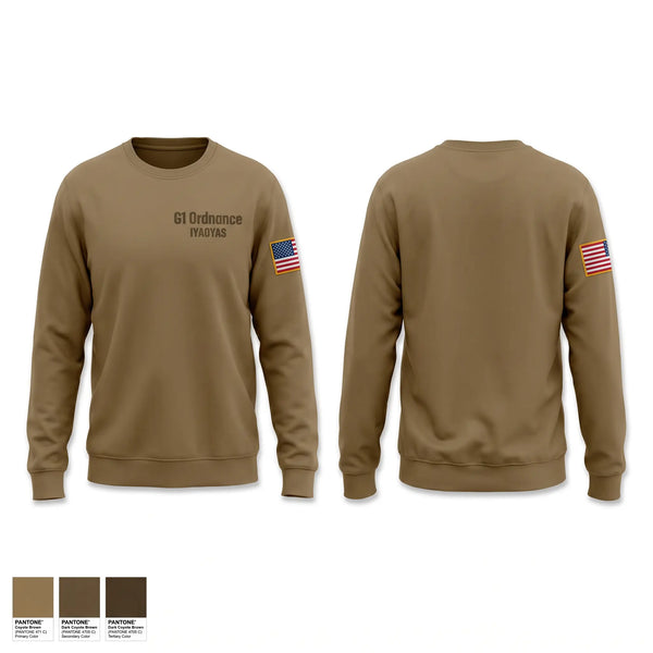 Crew Neck Sweatshirt, G1 Ordnance, Navy, Teamtime, Team time, sublimation, custom sports apparel, team uniforms, spirit wear, spiritwear, sports uniforms, custom shirts, team store, custom team store, fundraiser sports, apparel fundraiser