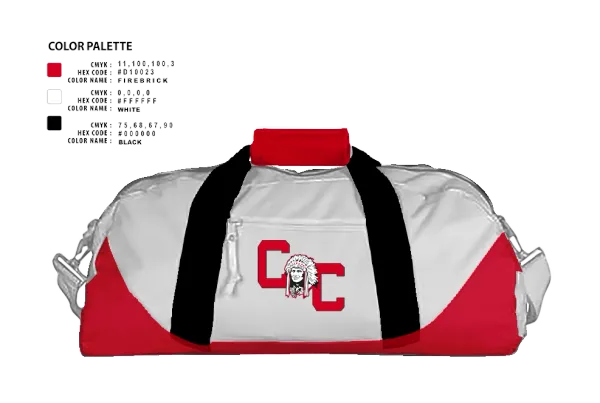 Duffle Bag, Crow Creek Chieftains, Cross Country, Teamtime, Team time, sublimation, custom sports apparel, team uniforms, spirit wear, spiritwear, sports uniforms, custom shirts, team store, custom team store, fundraiser sports, apparel fundraiser