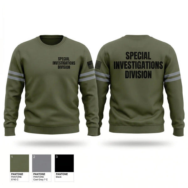 Crew Neck Sweatshirt, Special Investigations Division, Police, Teamtime, Team time, sublimation, custom sports apparel, team uniforms, spirit wear, spiritwear, sports uniforms, custom shirts, team store, custom team store, fundraiser sports, apparel fundraiser