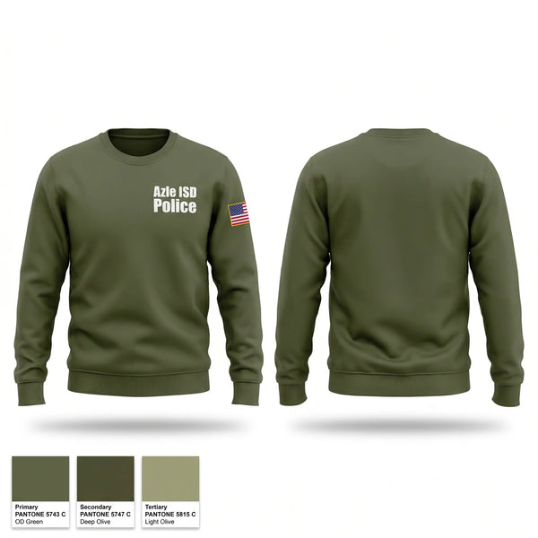 Crew Neck Sweatshirt, Azle ISD Police, Police, Teamtime, Team time, sublimation, custom sports apparel, team uniforms, spirit wear, spiritwear, sports uniforms, custom shirts, team store, custom team store, fundraiser sports, apparel fundraiser